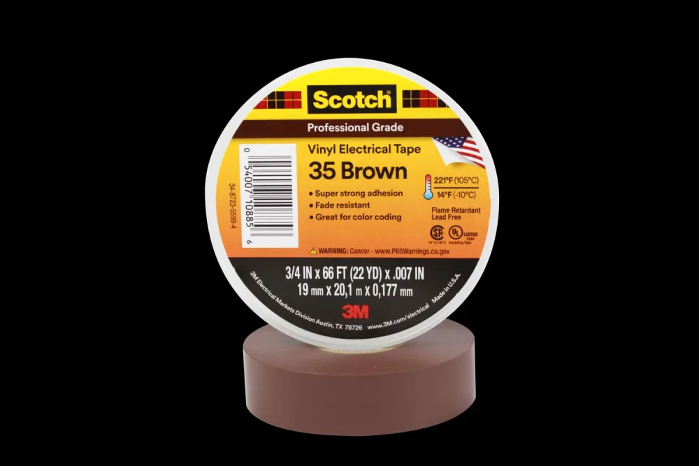 3M Scotch 35 Eltejp 19mm, 20m, gul - Bild 2