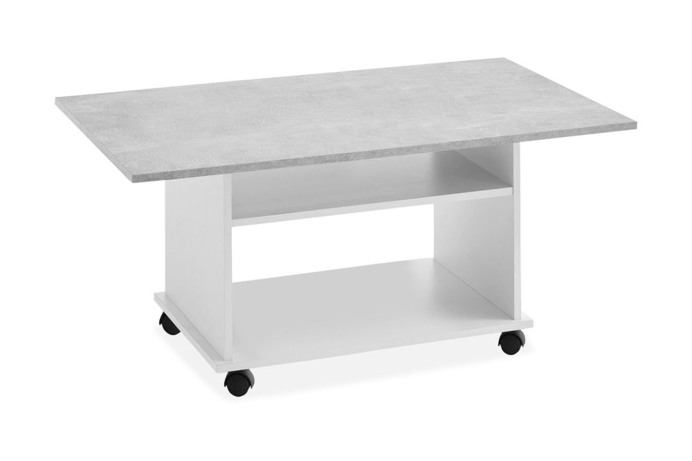 Azur Soffbord 100 cm med Förvaring Hylla på Hjul