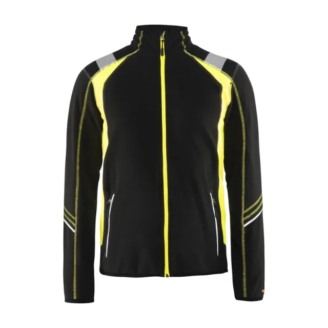 Blåkläder 499310109933XL Fleecejacka svart/varselgul Stl XL