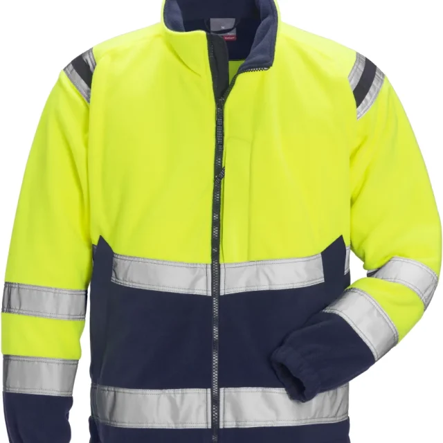 Fristads 4041 FE Fleecejacka orange/marinblå XL