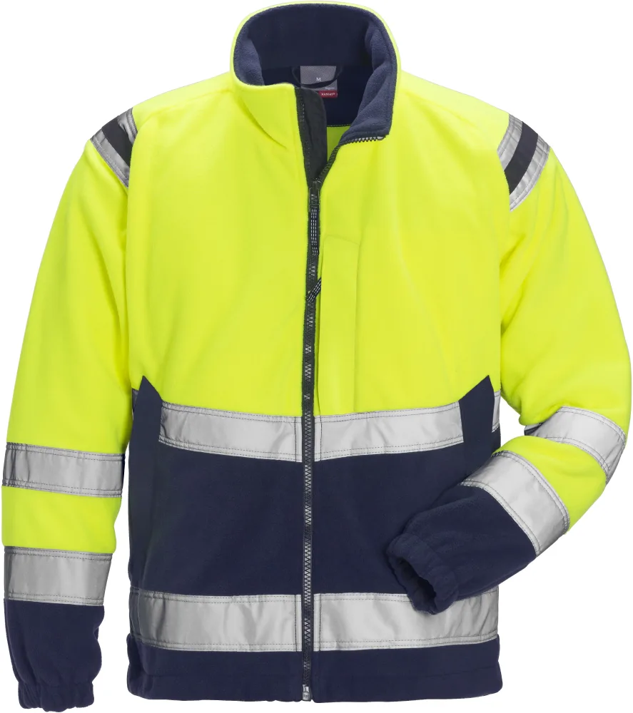Fristads 4041 FE Fleecejacka orange/marinblå XL