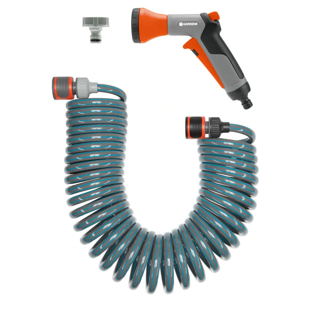 Kjøp Gardena Slangsett spiral, komplett med impulssprinkler og systemdeler, 10 m