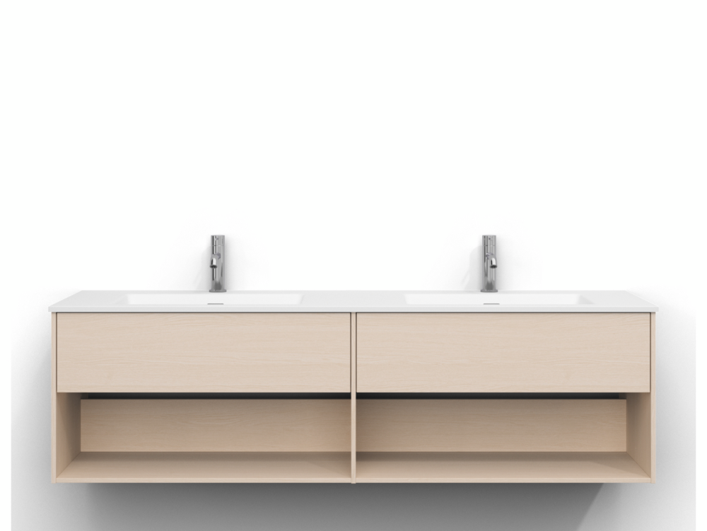 EPOS SVEDBERGS TVÄTTSTÄLLSSKÅP 160 V.ASK 1+1L PSH, 1+1L PUSH 159X45X45CM