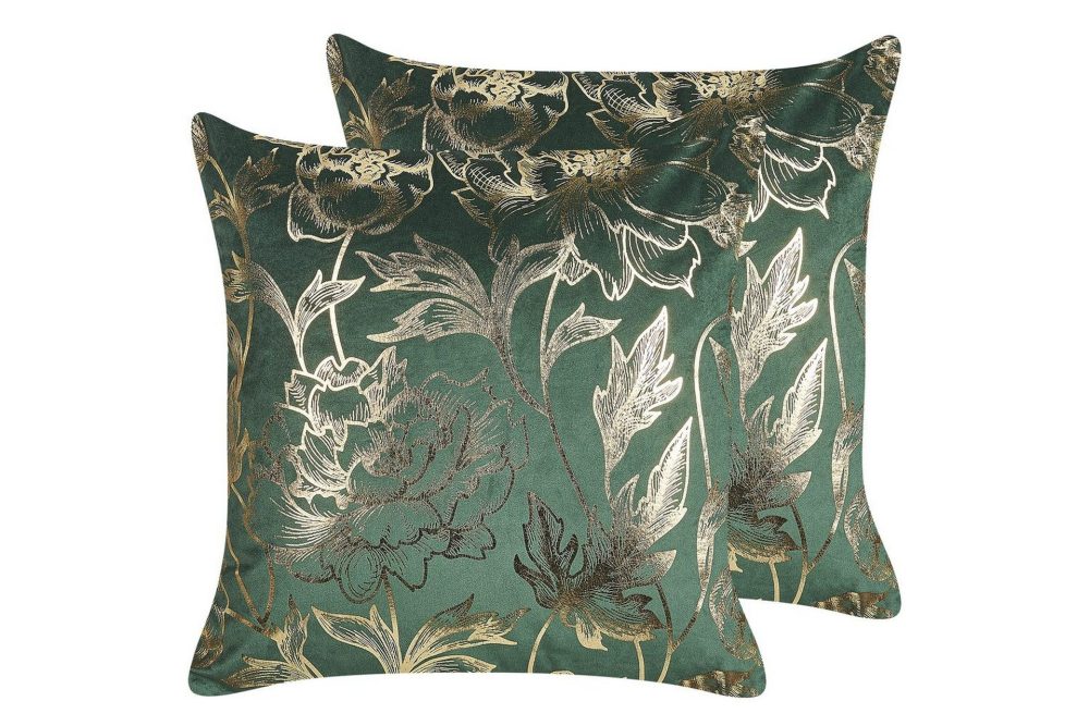 Prydnadskuddar Daffodil set om 2 Grön/guld
