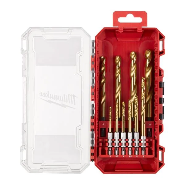 Milwaukee HSSG Red Gex Shockwave TIN Metallborrset 10-pack