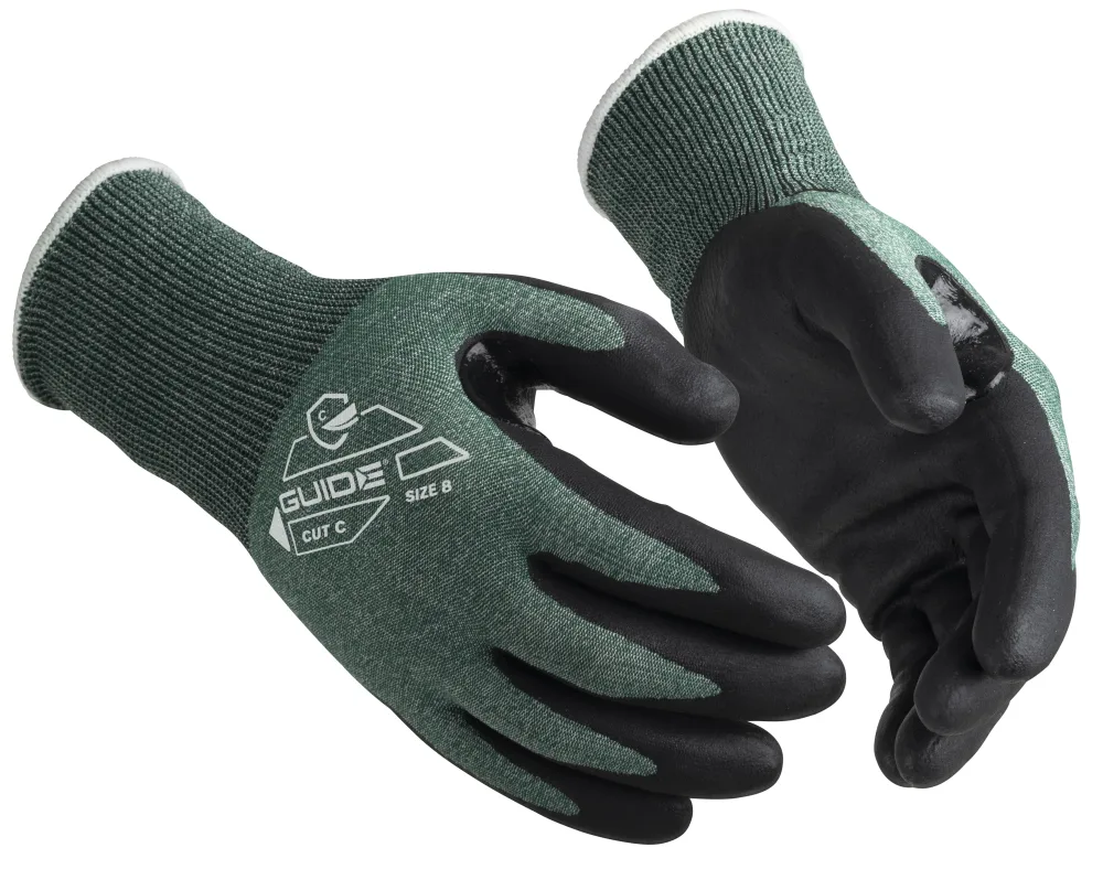 Guide Gloves 330 Handske nitril, skärskydd, touch 10