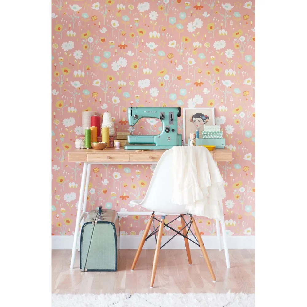 Treasure For Every Little Nook Bloom 121-02 Rosa Tapet | Stuvbutiken - Bild 3