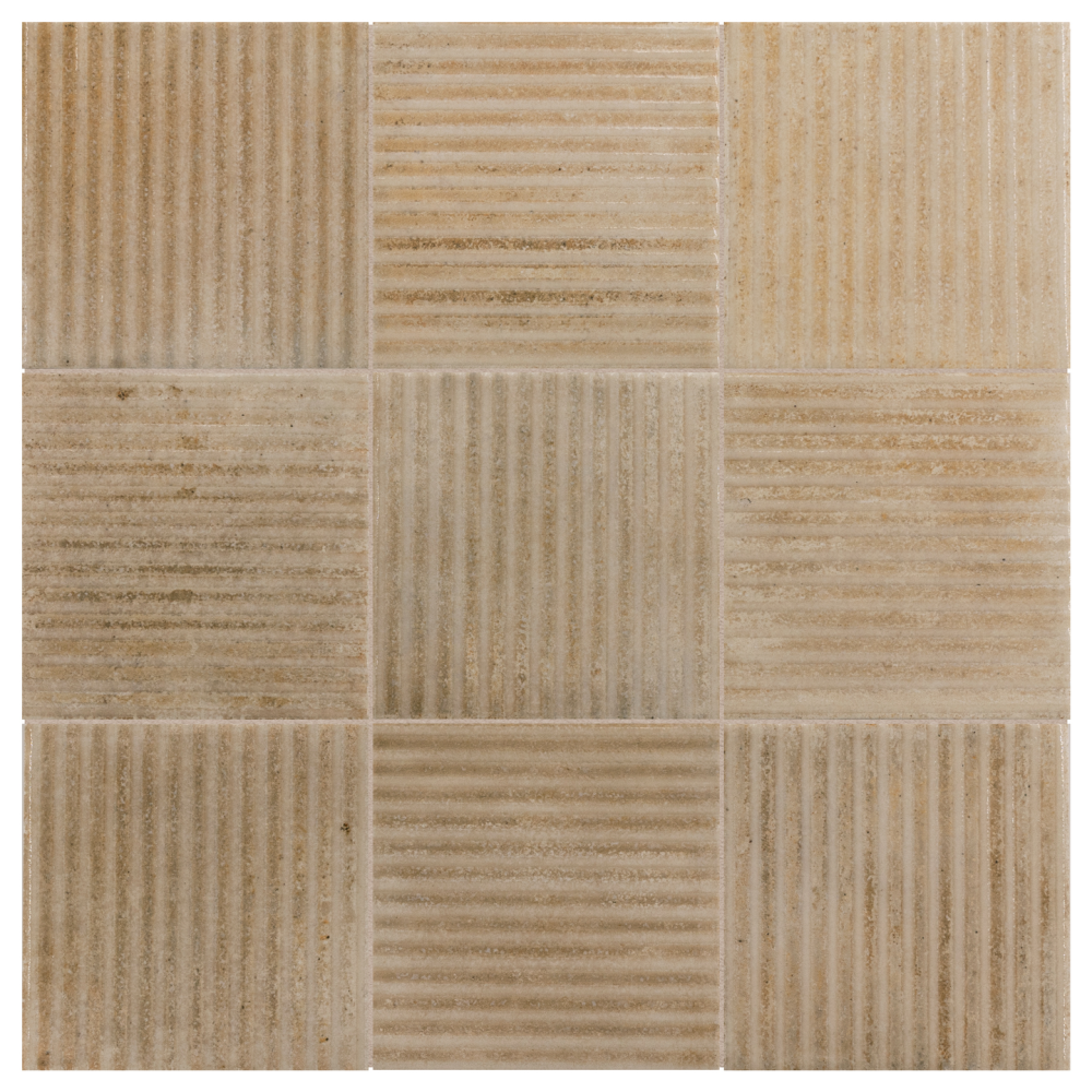 KLINKER CELLO RAKU 10X10 LINE SAND 0, 0,5M2