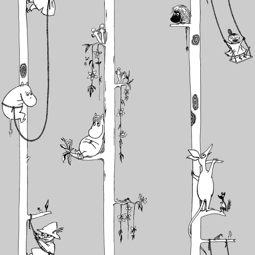 Mumin 3 5351-3 Vit Tapet | Stuvbutiken