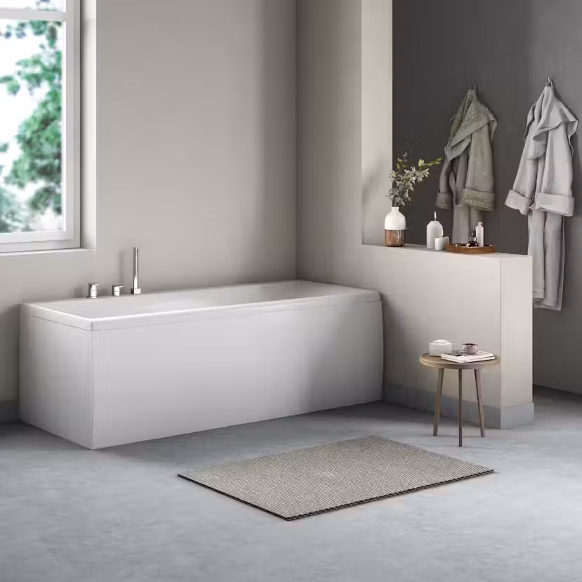 Badkar Comfornette Miami BxHxD: 800x600x450 mm, Blandare Quattro, Höger, Längd: 1700 mm, Rektangulär, 1700x800