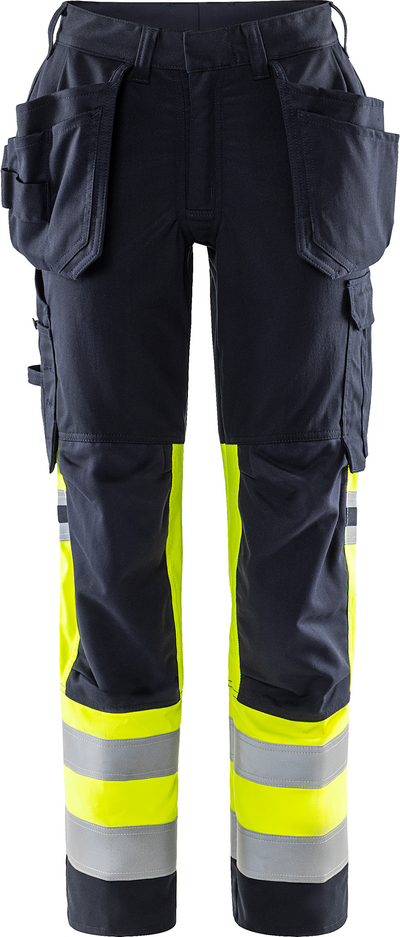 STRETCHBYXA FLAM DAM 2271 ATHF VARSELGUL/MARINBLÅ STL 40