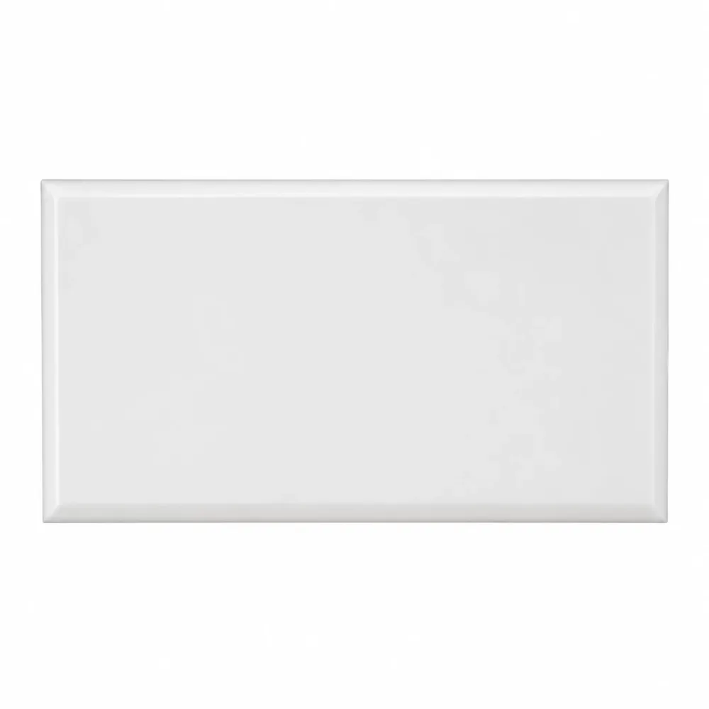 Kakel Blanco Biselado Mate Vit, 10x20cm | Stuvbutiken