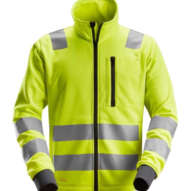 FLEECEJACKA SNICKERS WORKWEAR AW KL2/KL3 XL, VARSELGUL STL XL