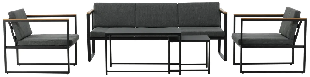 Venture Home Dakar 1002-408 Loungeset soffa, bord, fåtöljer, grått