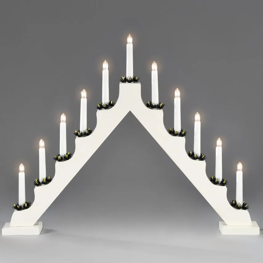 Konstsmide 2541-210 Adventsljusstake vit, 11 ljus