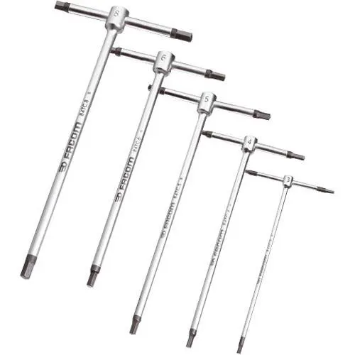 Facom 84TC.JE5 Insexnyckelsats med T-handtag 3 mm-8 mm, 5 st. - Bild 2