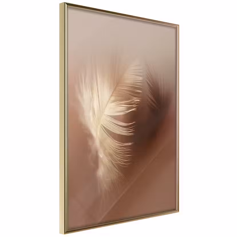 Poster Artgeist Affisch Autumn Fluff Guld ram, 40x60 cm