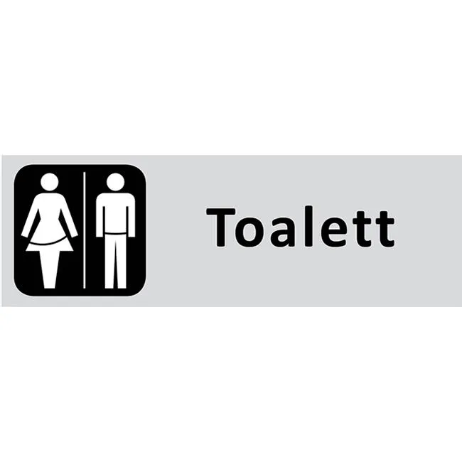 UniGraphics 6705302 Skylt Toalett, 225 x 80 mm Dam/Herr - Bild 2