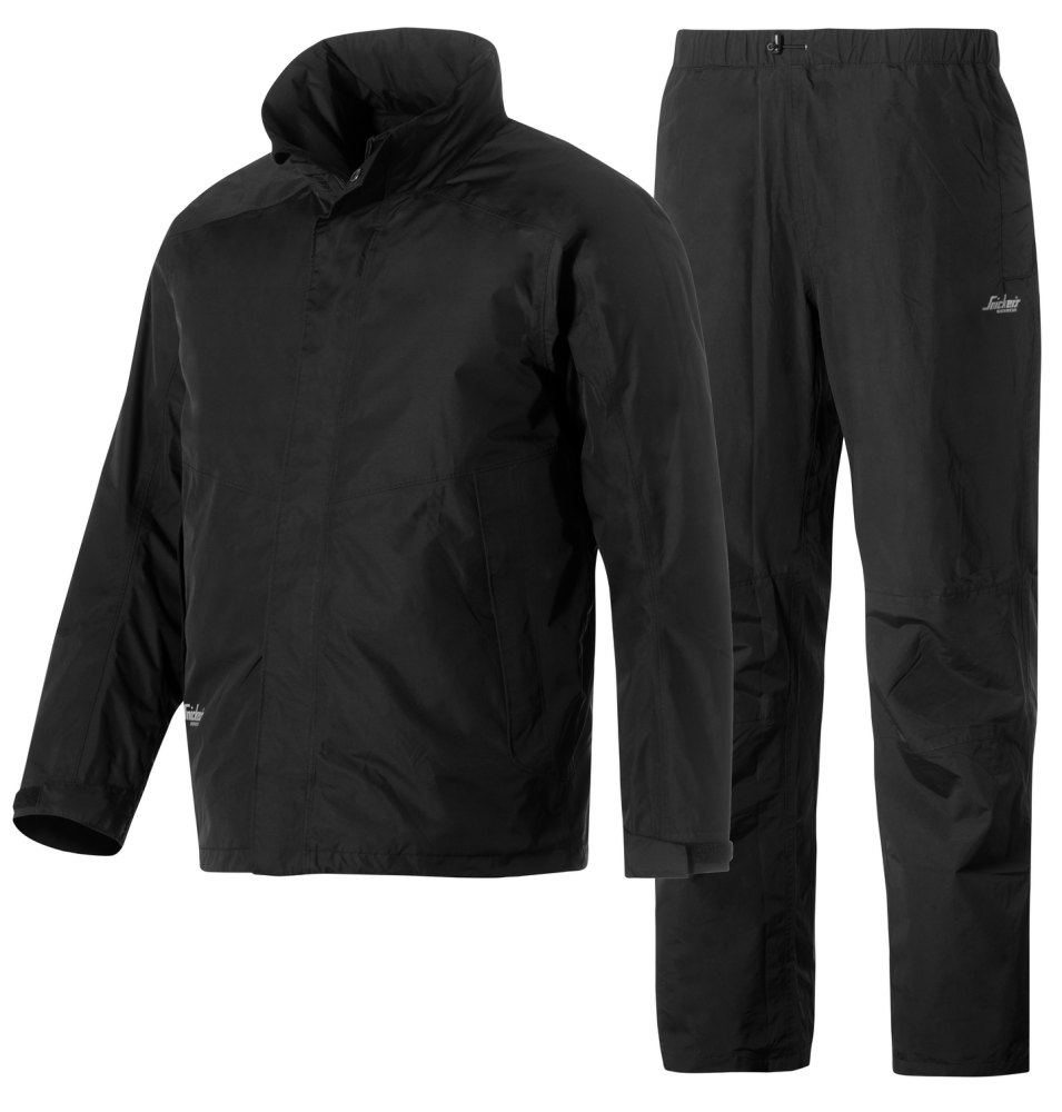 REGNSTÄLL SNICKERS WORKWEAR 8378 SVART XXL, BYXA+JACKA