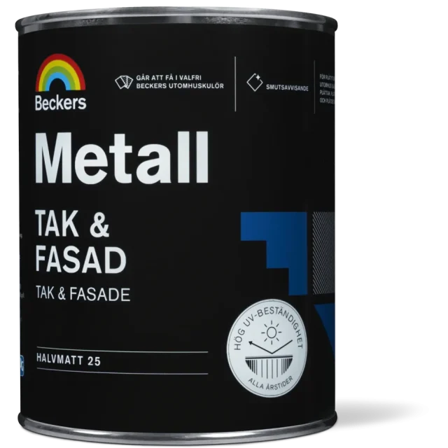 Beckers Metall Tak&Fasad Täckfärg halvmatt Valfri kulör