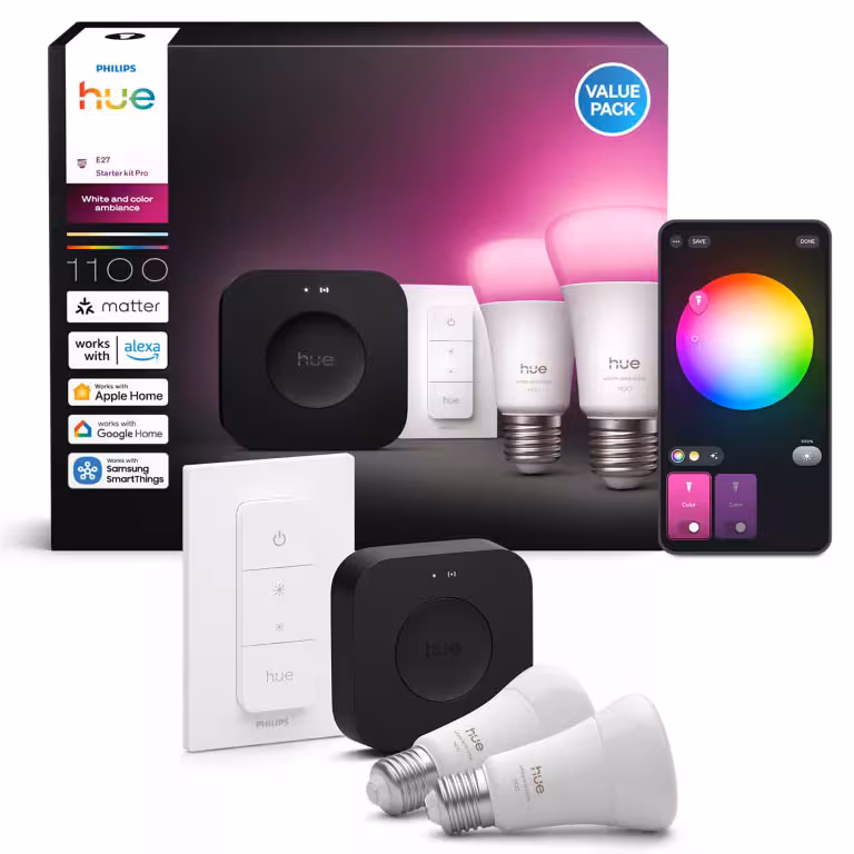 Kjøp Philips Hue LED-lyskit A60 HUE, WCA, E27, 5W