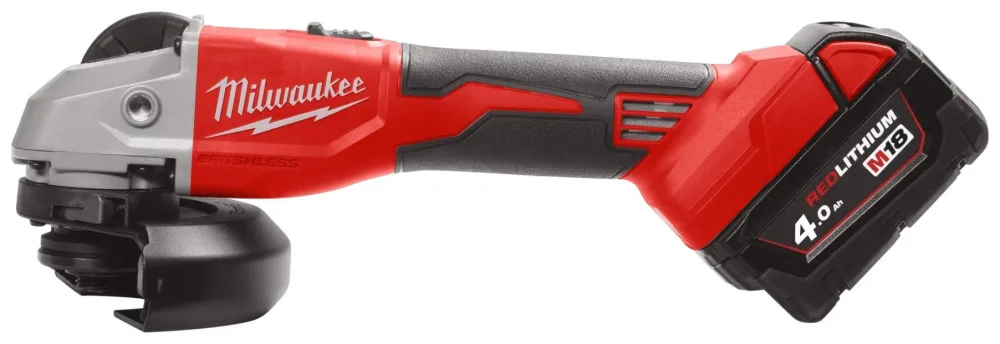 Milwaukee M18 BLSAG125X Vinkelslip Ø125 mm, med batterier och laddare