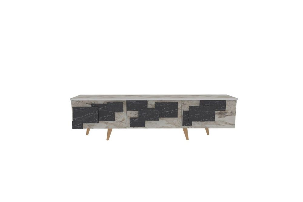 TV-bänk Ticomannd Vit / Marmor