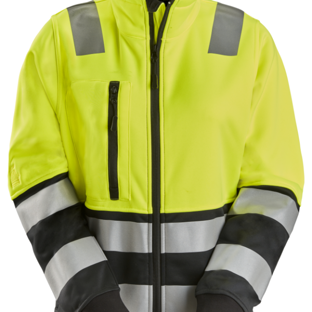 JACKA SNICKERS WORKWEAR DAM 8073 KL 2 GUL L, VARSELGUL/SVART
