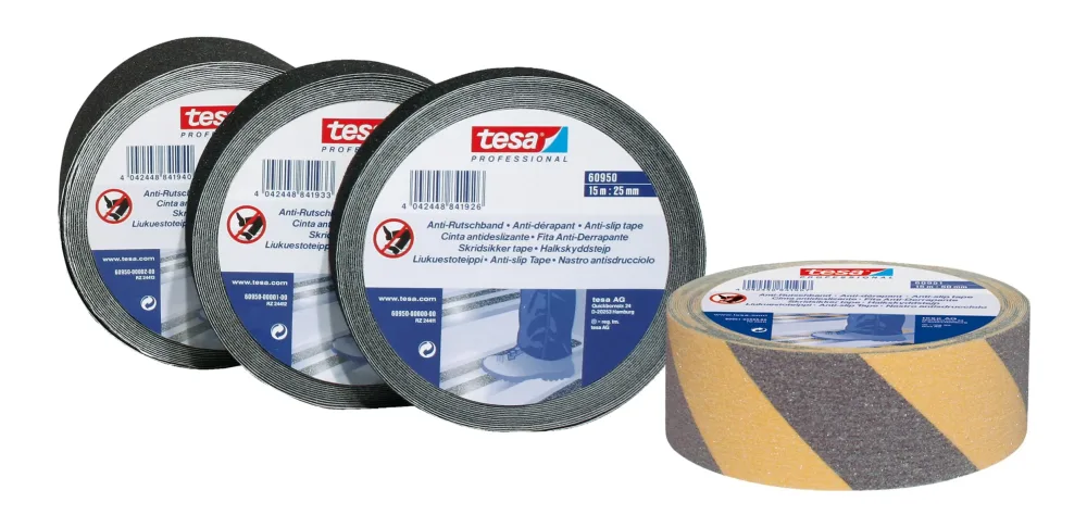 Tesa 60950 Halkskyddstejp 5 m x 50 mm, svart