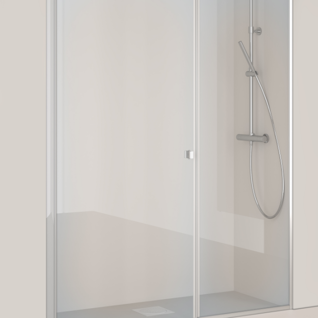 DUSCHVÄGG HAFA IGLOO PRO NISCH 1655-1690 DÖRR 70 + VÄGG 1000 KLARGLAS ALUMINIUM