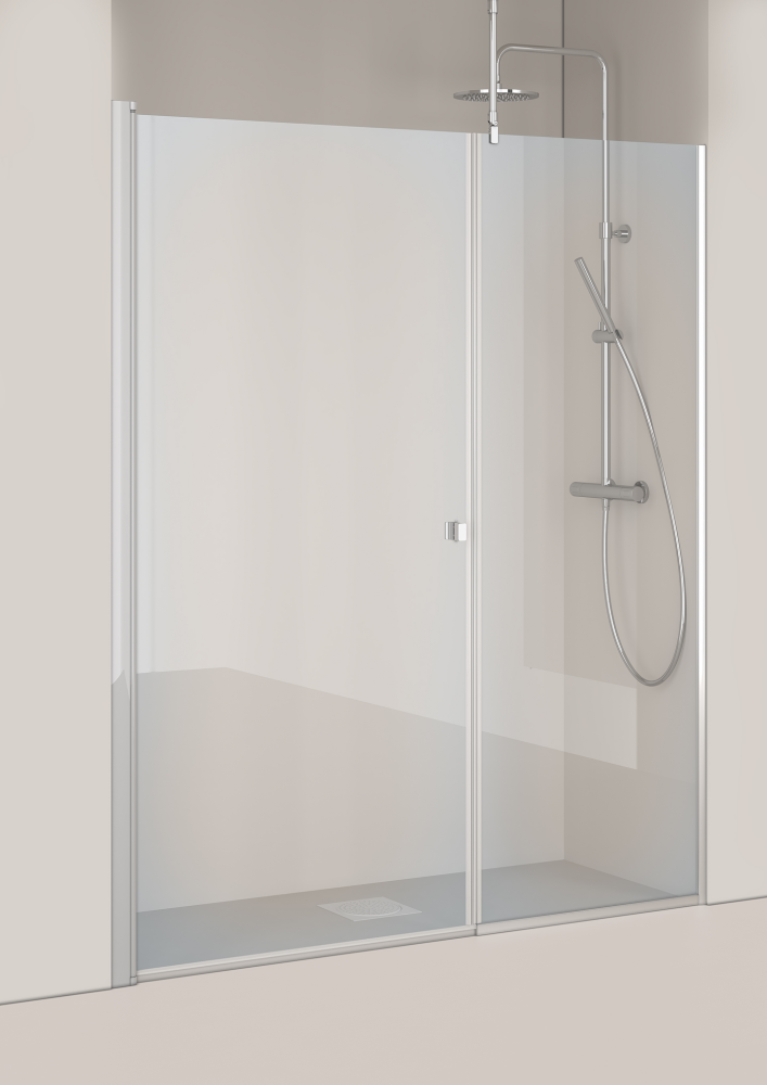 DUSCHVÄGG HAFA IGLOO PRO NISCH 1655-1690 DÖRR 70 + VÄGG 1000 KLARGLAS ALUMINIUM