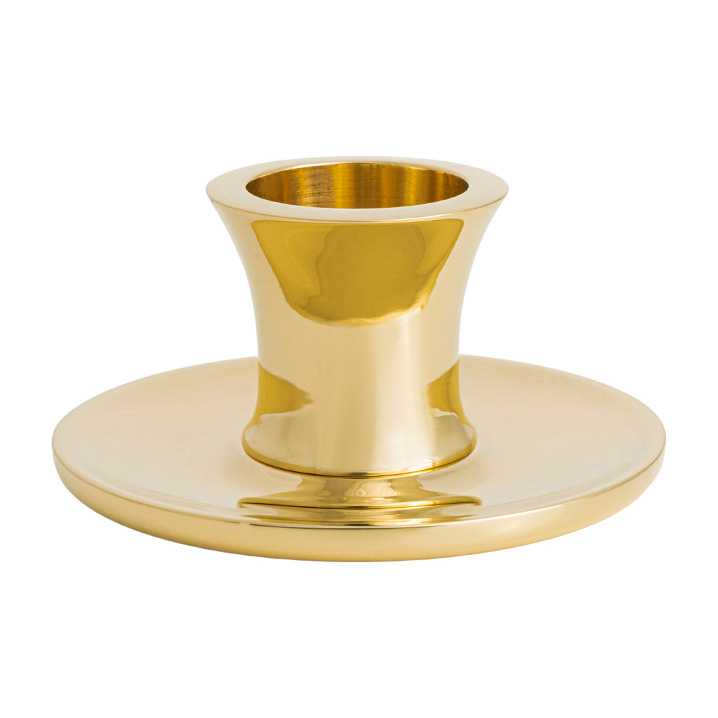 Basso låg ljusstake, Solid mässing