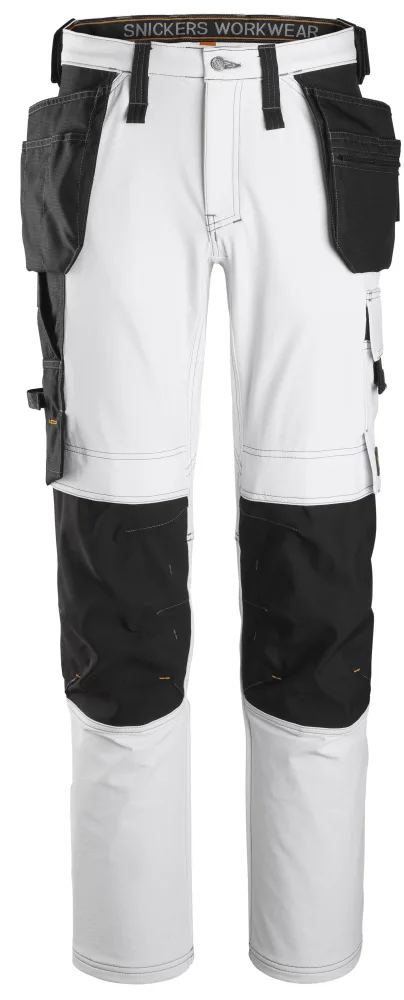 Snickers Workwear 6271 AllroundWork Arbetsbyxa stretch, vit/svart 148