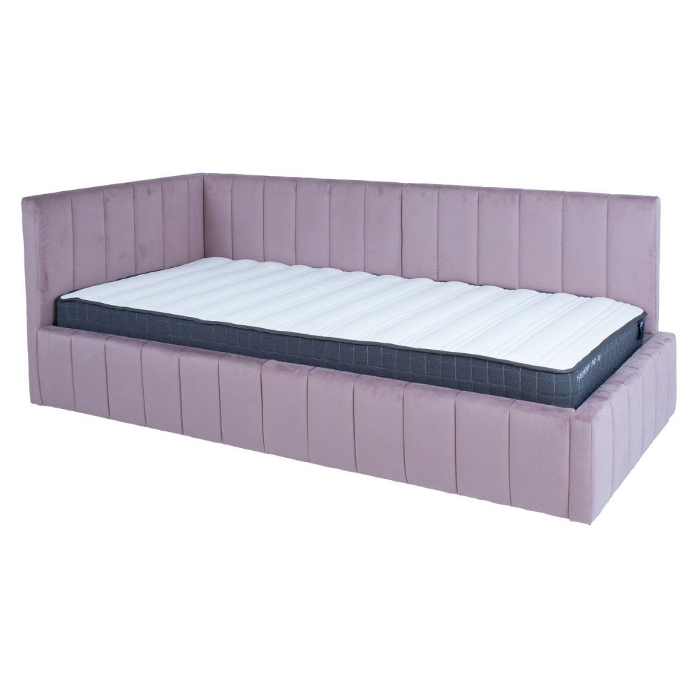 Säng Jasper 90x200 cm med madrass Harmony Uno 180x40xh76 cm, Ek
