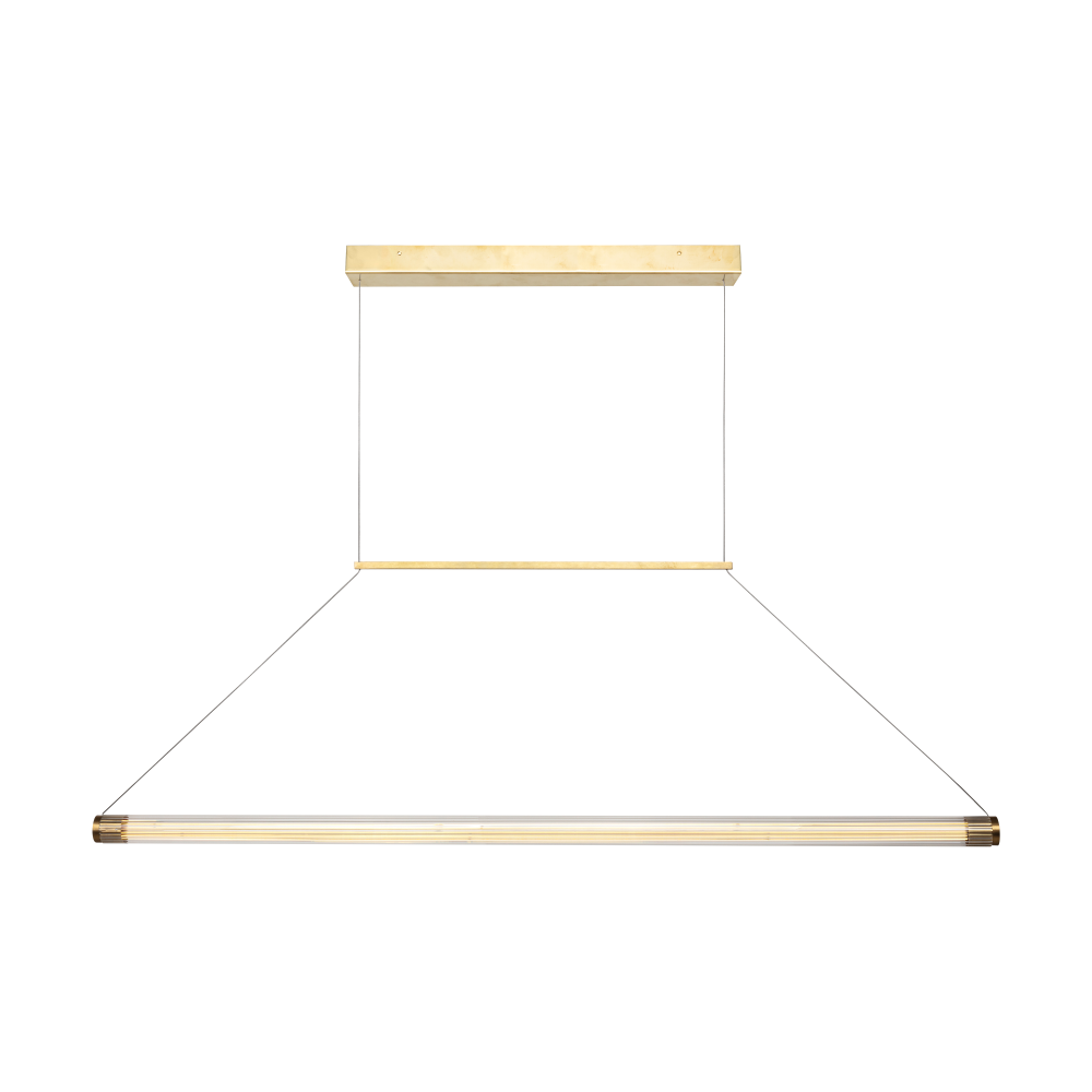 Ray taklampa mässing, 120 cm