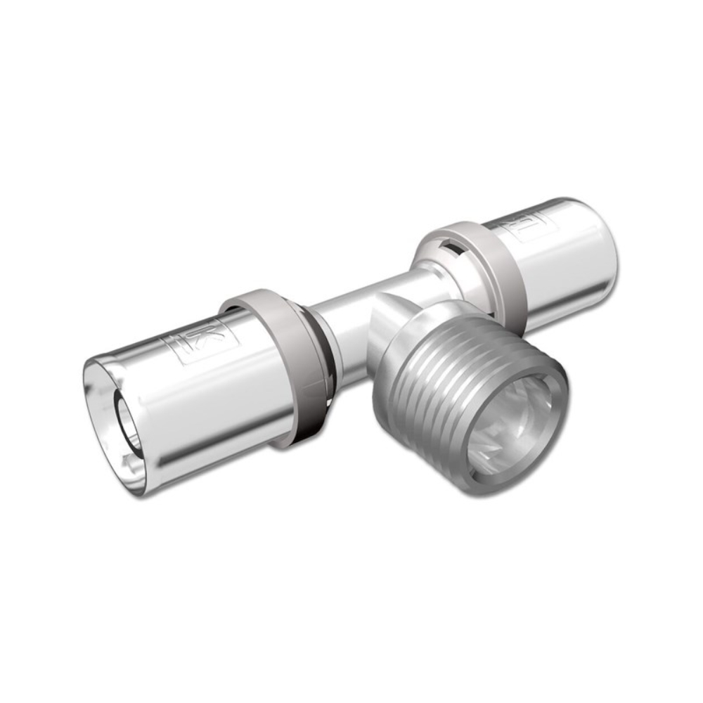 LK PressPex T-Koppling Utvändig Gänga Med Avstick A50xR32