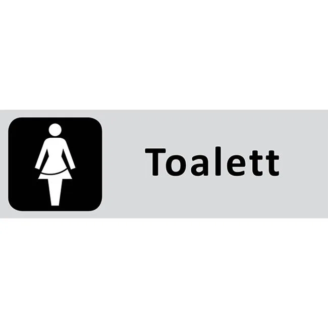 UniGraphics 6705302 Skylt Toalett, 225 x 80 mm Dam/Herr