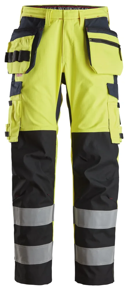 Snickers Workwear 6264 Arbetsbyxa varsel, gul/marinblå 56