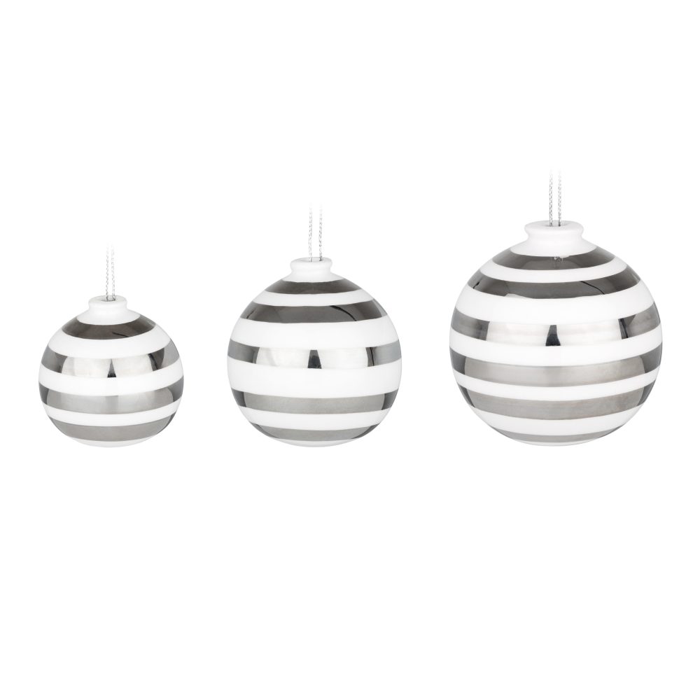 Omaggio julkulor 3-pack, silver