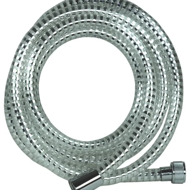 Gelia Aluflex Duschslang transparent/förkromad 2 m