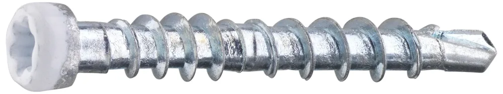 Grabber LTX48VITC Listskruv med bits 3,3 x 48 mm, 100-pack Vit