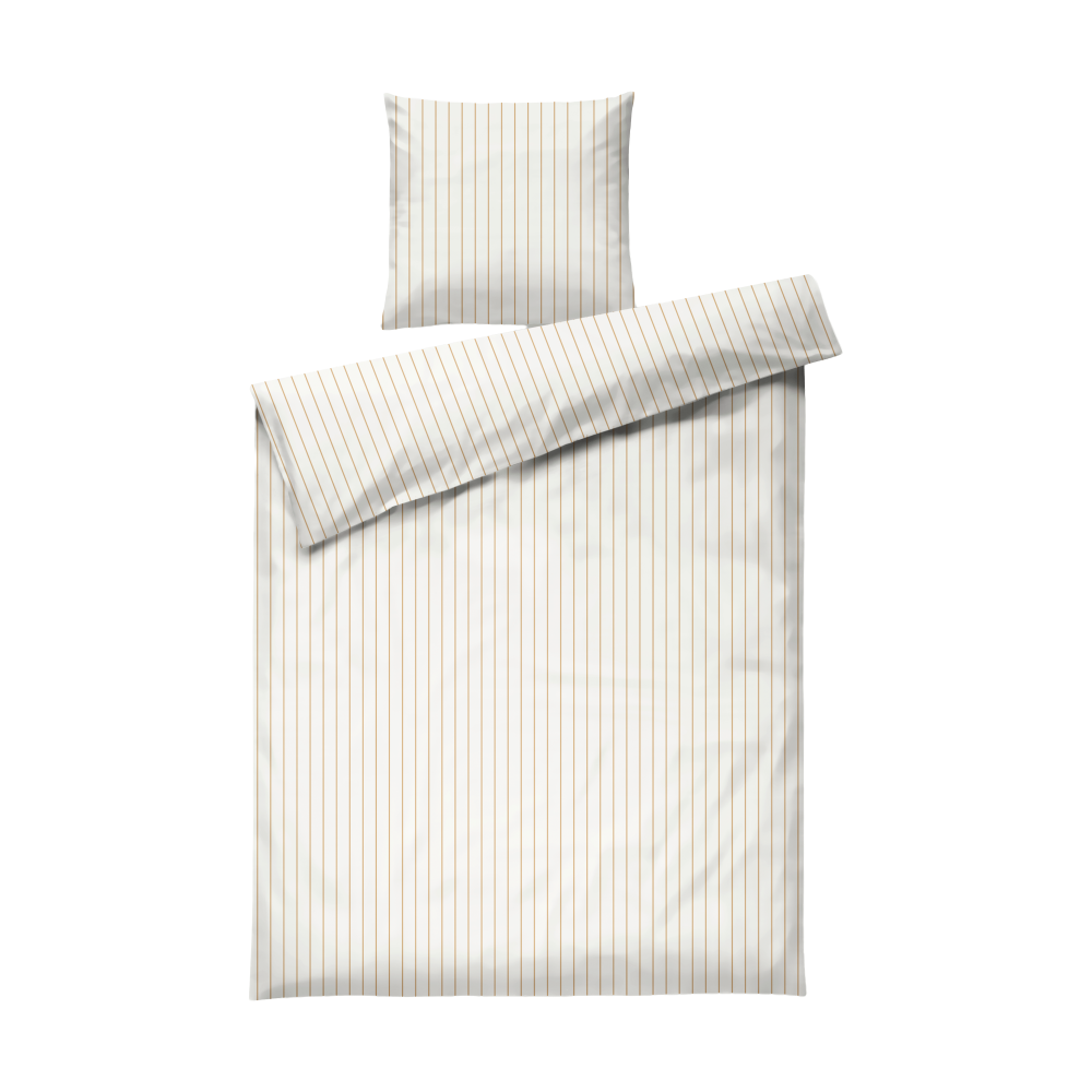 Soft Påslakanset, 150x210/50x60 cm, Offwhite-karamell