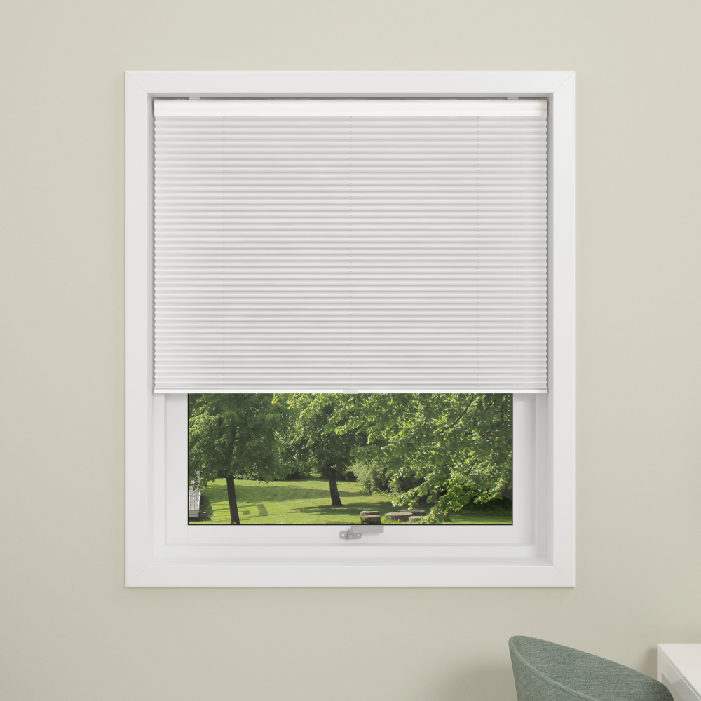 PLISSÉ TOUCH DEBEL TRÅDLÖS VIT 90X160