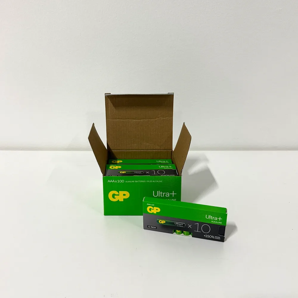 GP Batteries Ultra+ Batteri alkaliskt, AAA, 100-pack