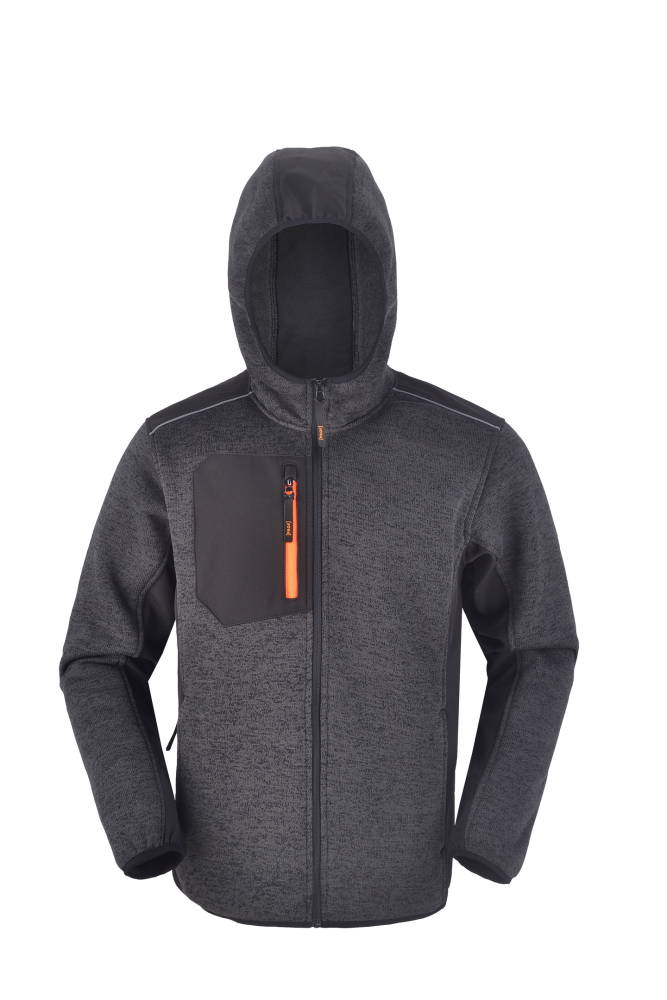 HOODIE STICKAD SVART L