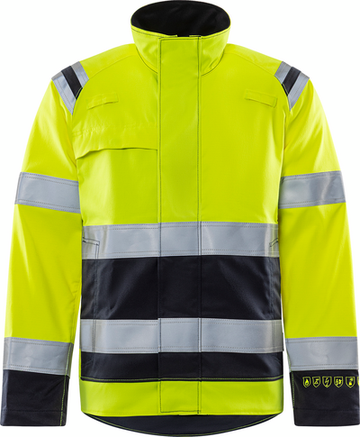 JACKA FLAM 4160 ATHF VARSELGUL/MARINBLÅ STL 3XL