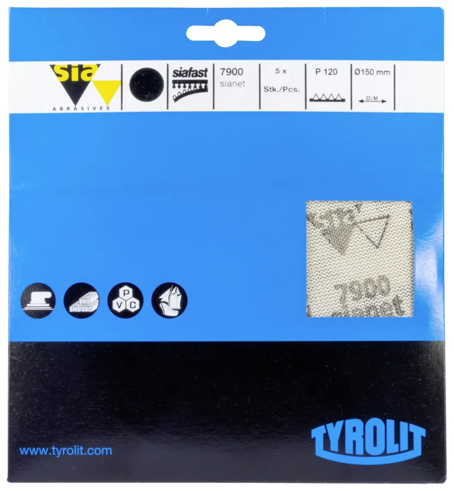 Tyrolit SIANET 7900 Slipnätsrondell 5-pack K120