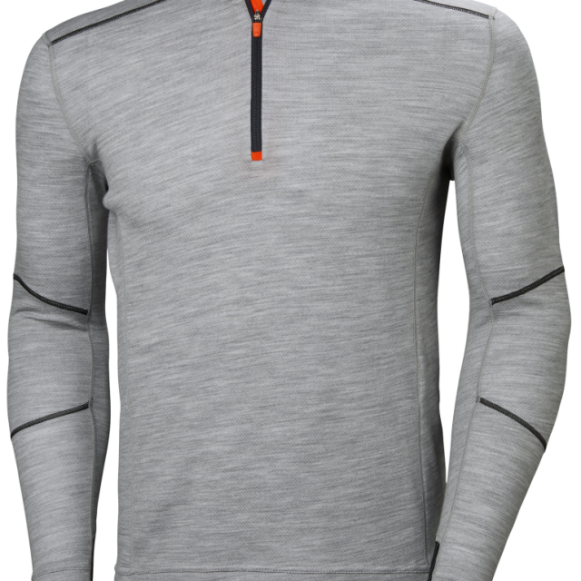 UNDERSTÄLLSTRÖJA HELLY HANSEN HH 75107 S, GRÅ HALVZIP
