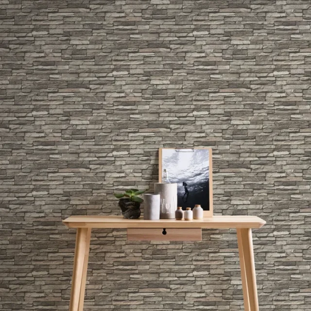 Living Walls Best of Wood´n Stone III T8331 Tapet Grå