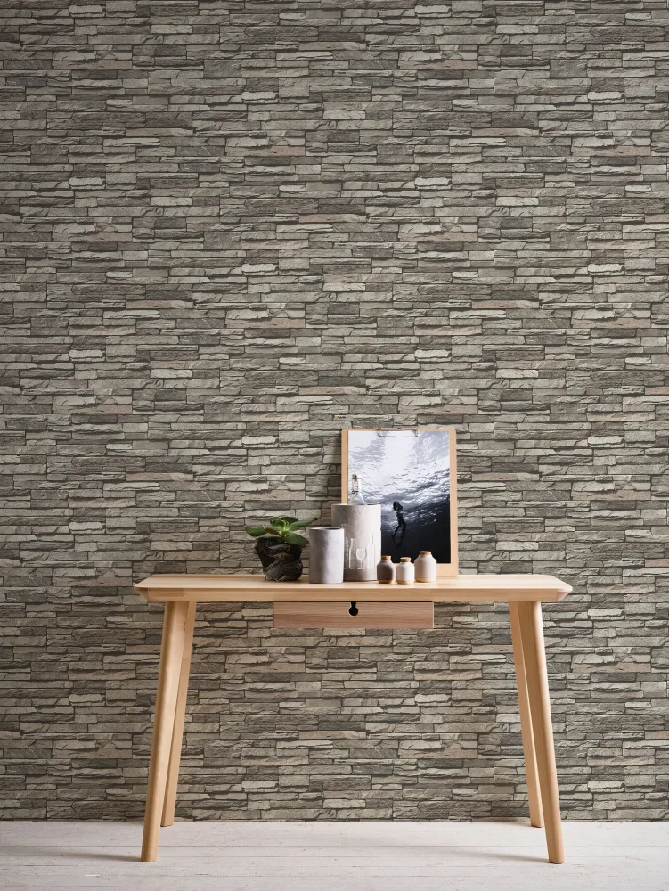 Living Walls Best of Wood´n Stone III T8331 Tapet Grå